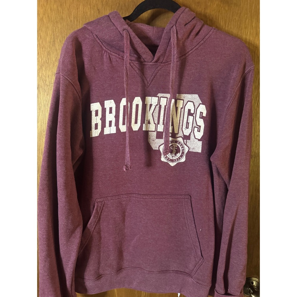 Ocean Beach Sportswear Brookings Hoodie Maroon Graphic Sweatshirt Womens 2XL